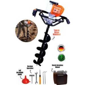 ALLIZER PROFESYONEL BENZİNLİ TOPRAK BURGU MAKİNESİ 52CC 2.25Hp