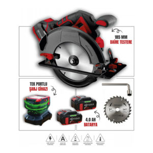 RETOOLS BORDO 185MM ŞARJLI DAİRE TESTERE