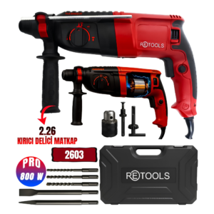 RETOOLS BORDO 800W 2.26 KIRICI DELİCİ MATKAP