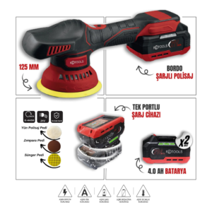 RETOOLS BORDO ŞARJLI POLİSAJ MAKİNESİ